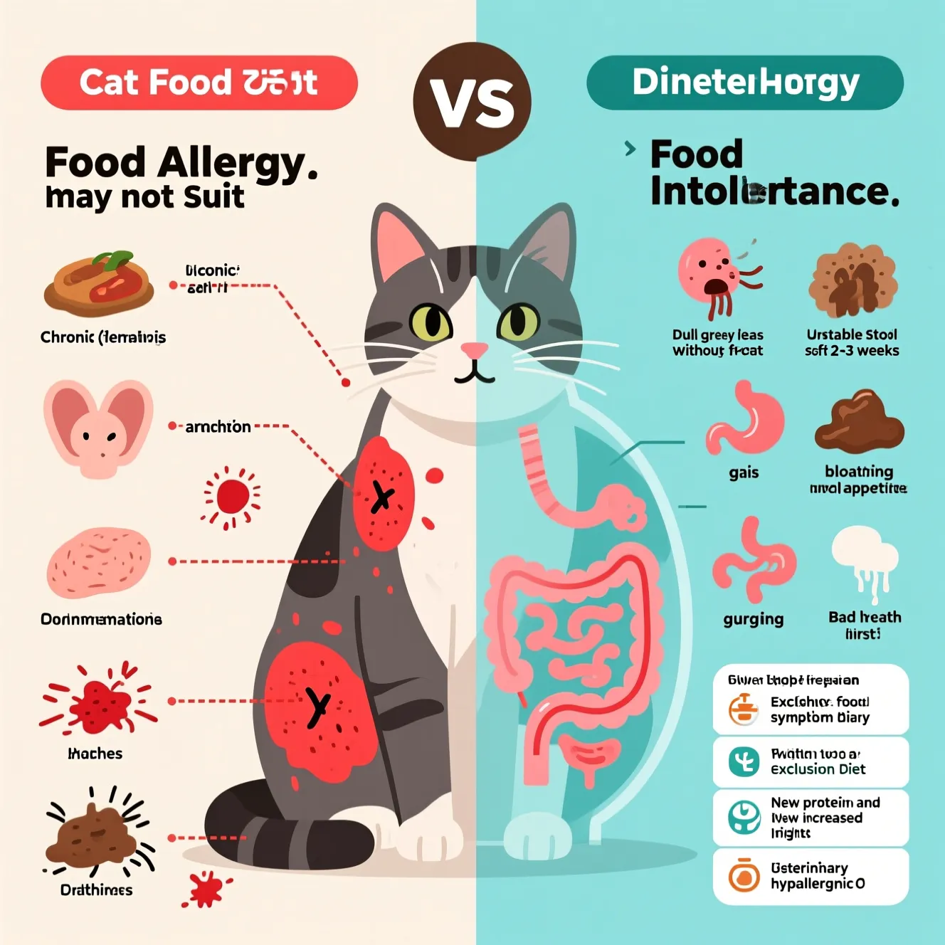 Как понять, что коту не подходит корм и распознать симптомы аллергии
