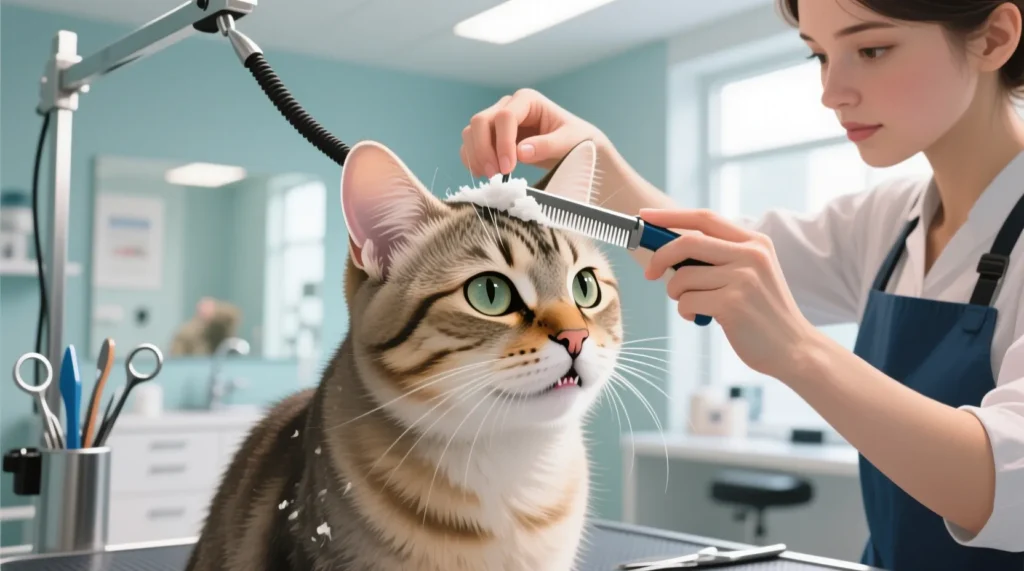 Гигиена кота: как правильно чистить уши, глаза и зубы без стресса для животного - иллюстрация