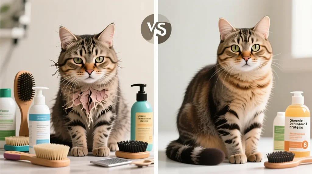 Как ухаживать за шерстью короткошерстных, длинношерстных и бесшёрстных котов - иллюстрация