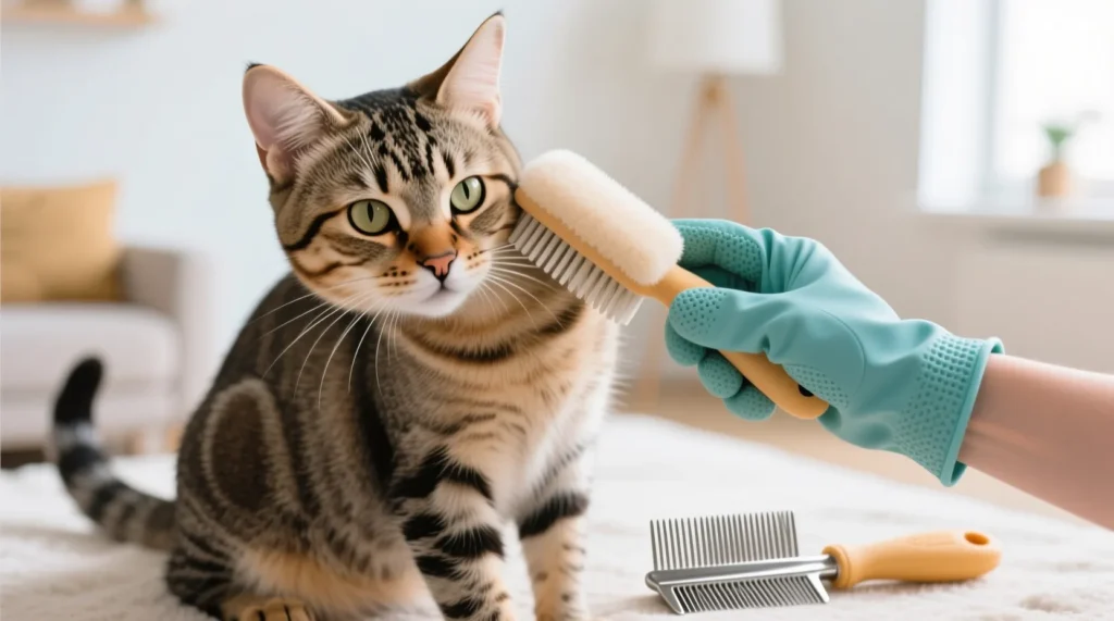 Как ухаживать за шерстью короткошерстных, длинношерстных и бесшёрстных котов - иллюстрация