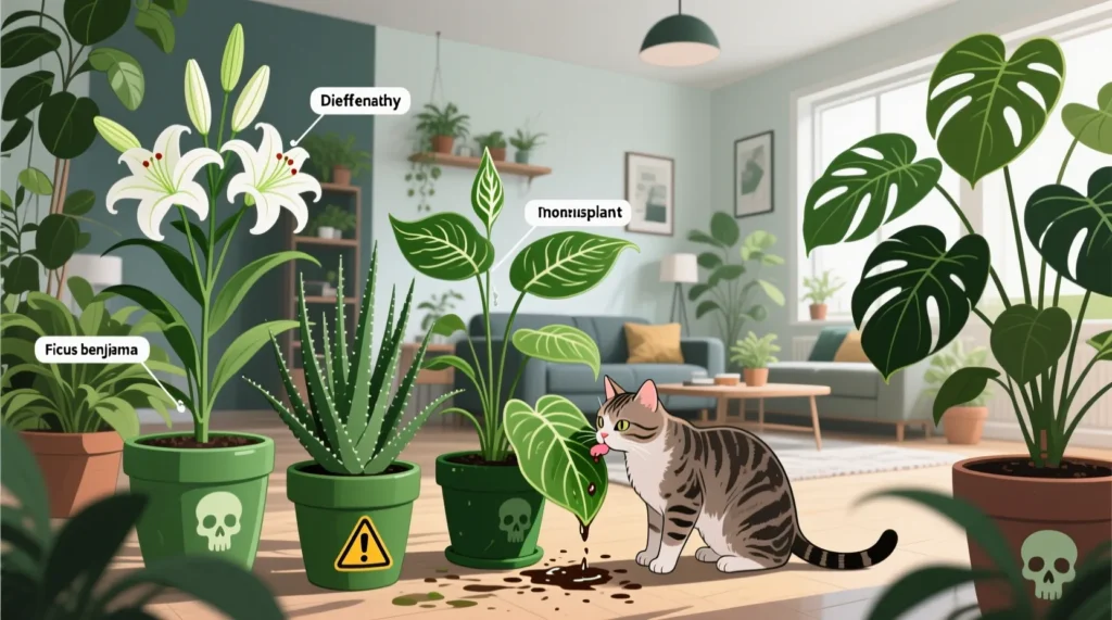 Безопасный дом для кота: какие предметы убрать, чтобы избежать травм и отравлений - иллюстрация