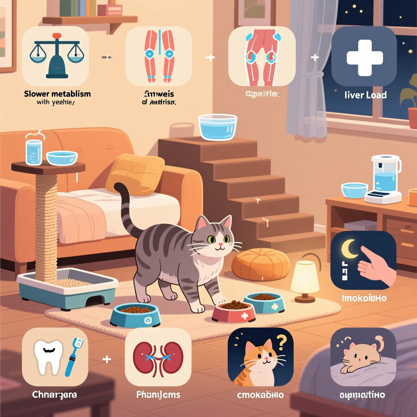 Уход за пожилым котом: как меняются потребности и забота о здоровье с возрастом