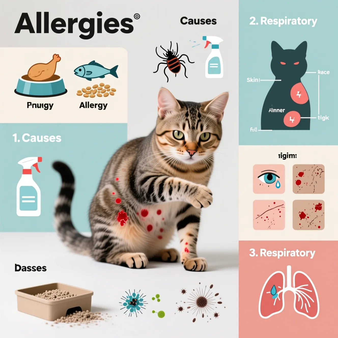 Аллергия у котов — симптомы и помощь питомцу при типичных раздражителях