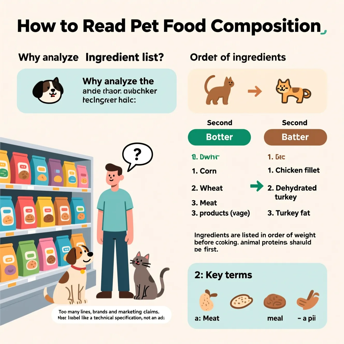 Как выбрать качественный корм: разбираем состав на упаковке по пунктам