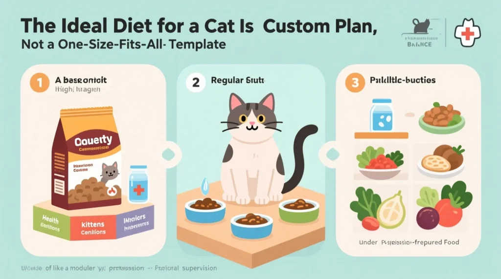 Как составить идеальный рацион для кота: сухой корм, влажный, натуральное питание - иллюстрация