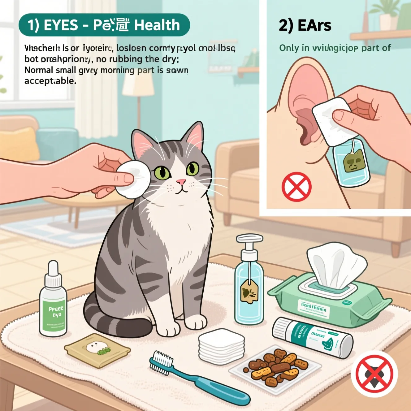Гигиена ушей, глаз и зубов кота: простая рутина для долгой жизни