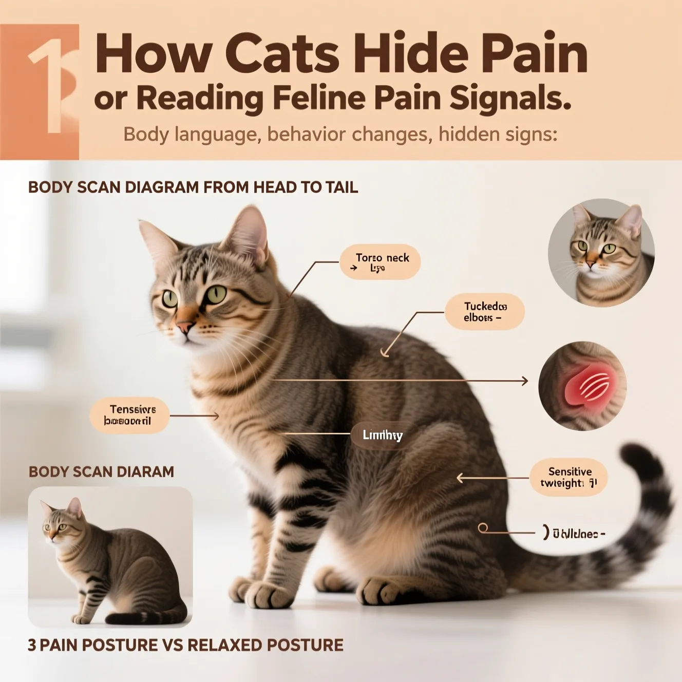Как понять, что коту больно: язык тела, поведение и скрытые сигналы
