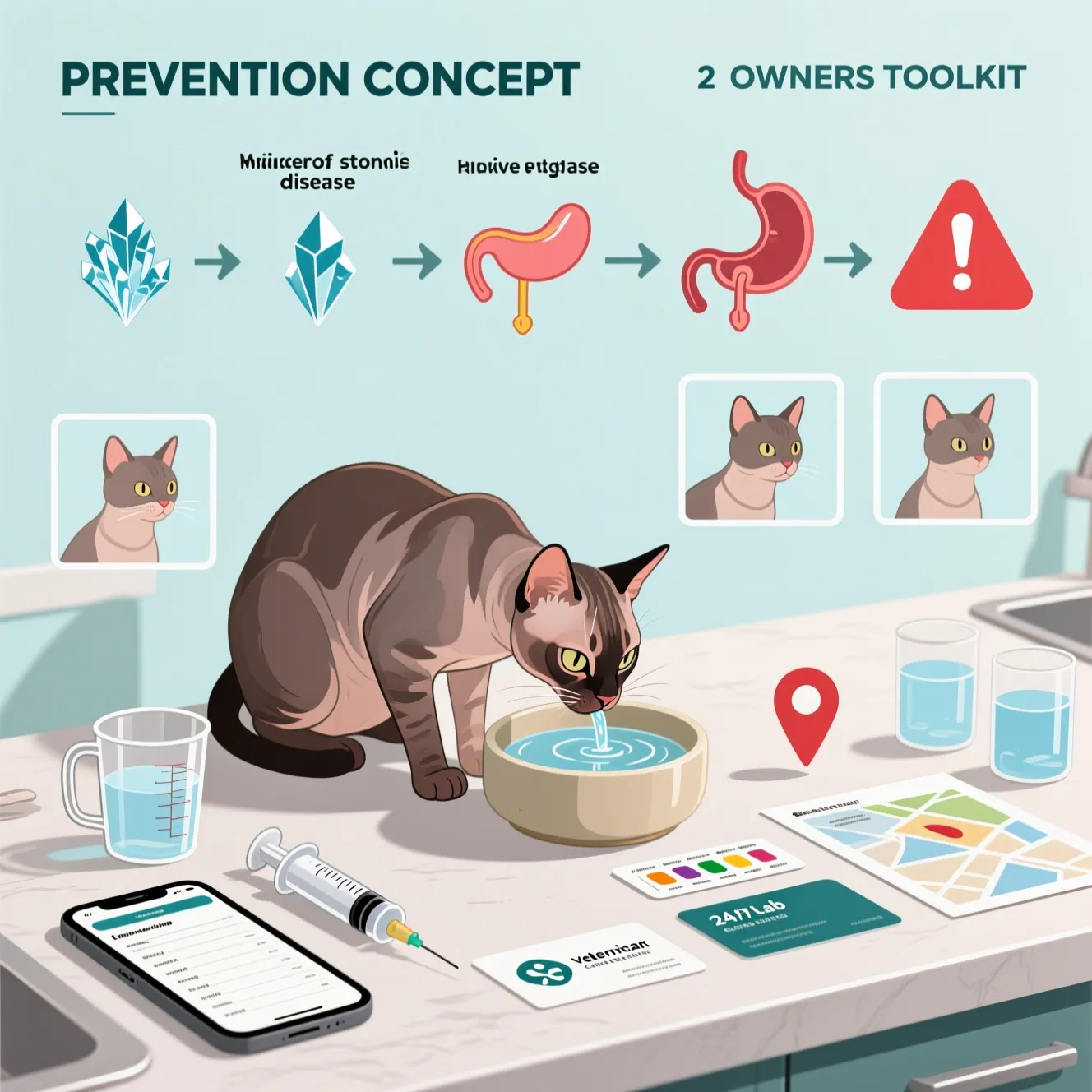 Профилактика мочекаменной болезни у котов: питание, уход и тревожные симптомы