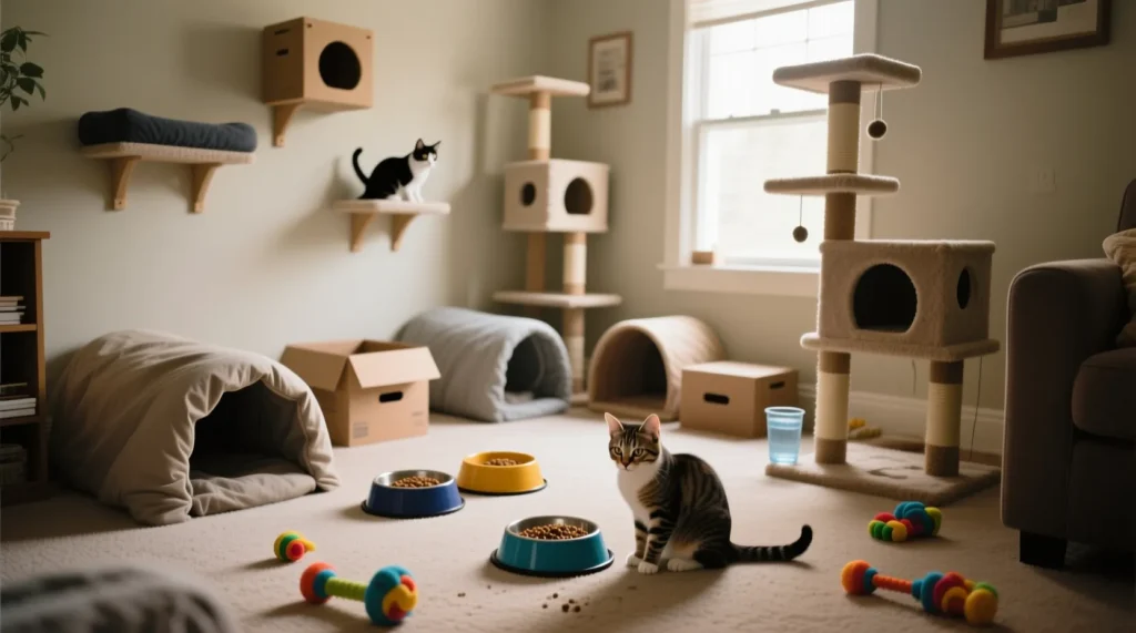 Стресс у котов: как распознать и помочь, если кот нервничает или боится - иллюстрация