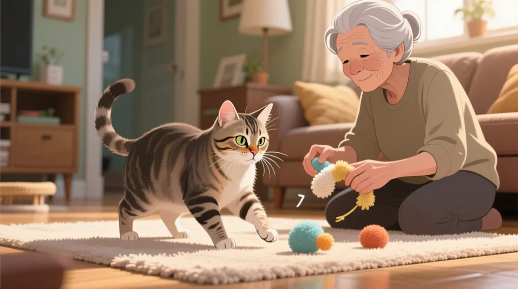 Как ухаживать за пожилым котом: особенности кормления, игр и наблюдение за здоровьем - иллюстрация