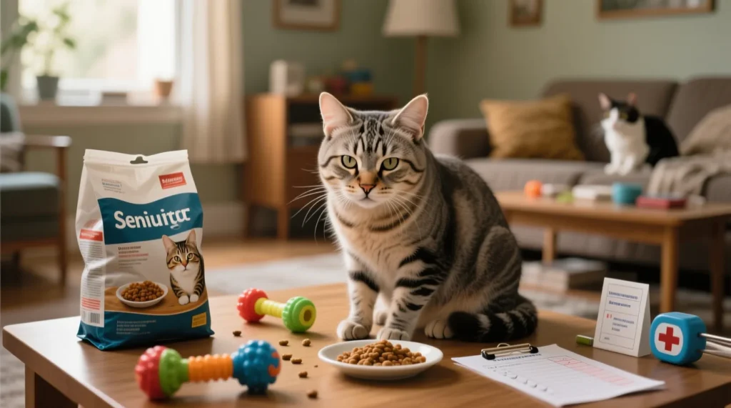 Как ухаживать за пожилым котом: особенности кормления, игр и наблюдение за здоровьем - иллюстрация