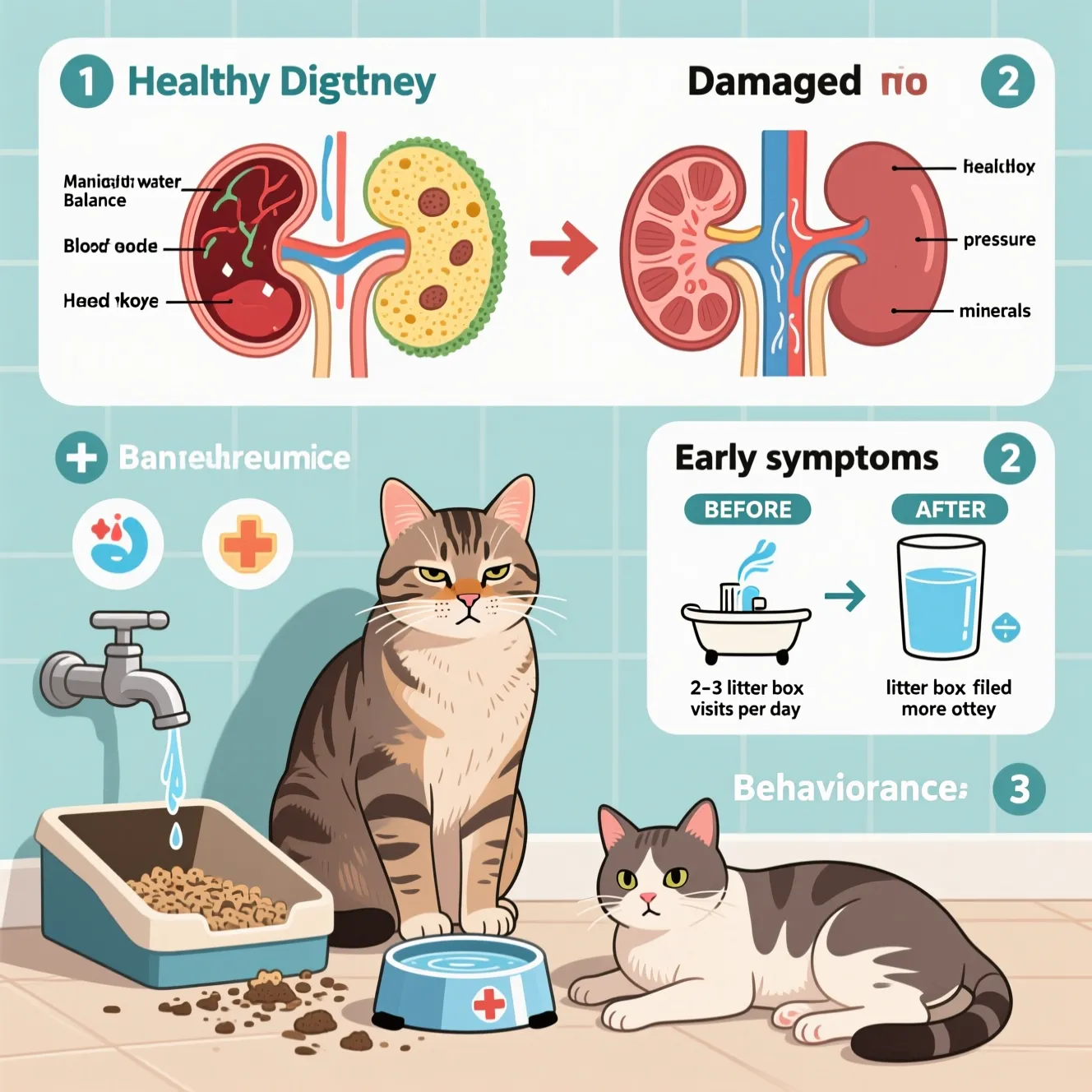 Болезни почек у котов: ранние симптомы и признаки, которые часто игнорируют