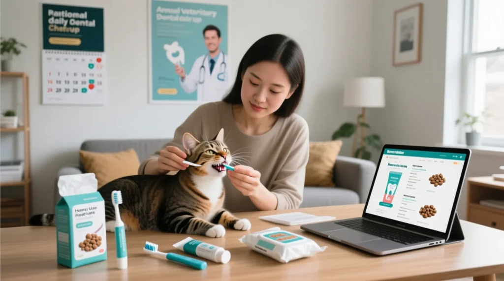 Уход за зубами кота: как чистить, какие лакомства помогают и вредят - иллюстрация