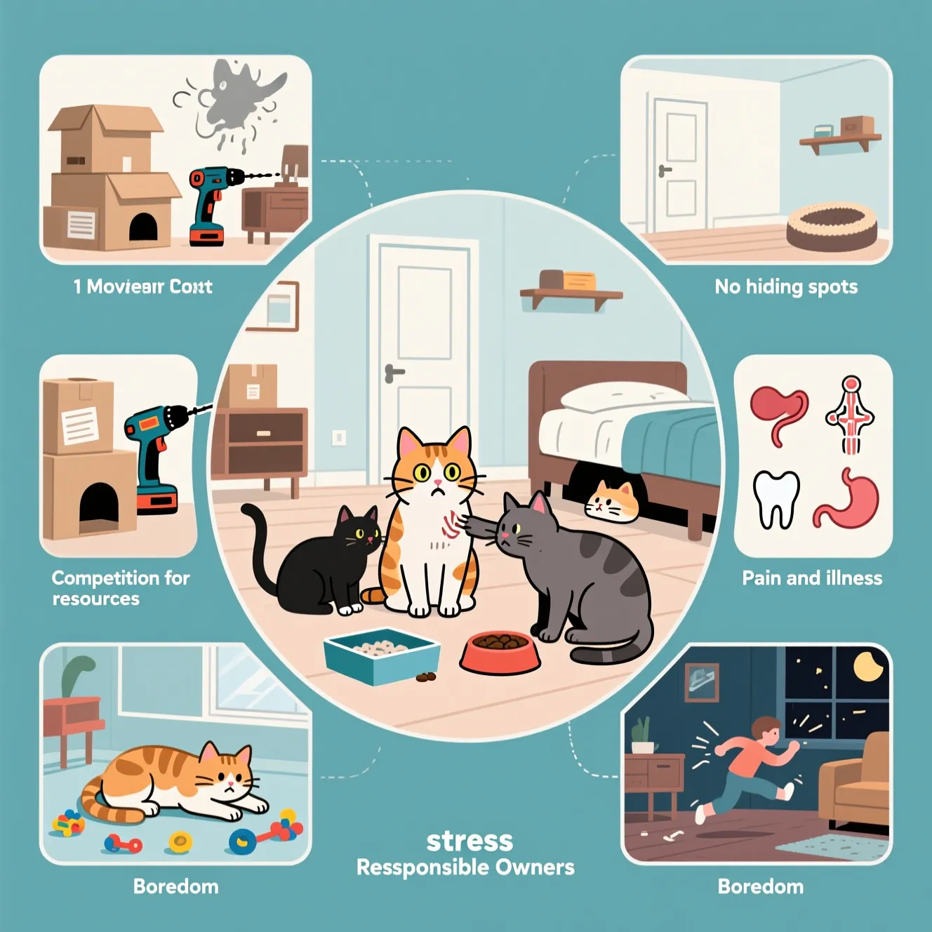 Стресс у котов: причины, признаки и как успокоить животное дома