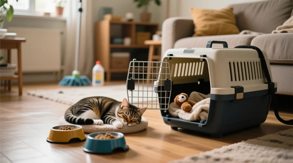 Как подготовить кота к визиту в ветклинику: переноска, адаптация, снижение стресса - иллюстрация