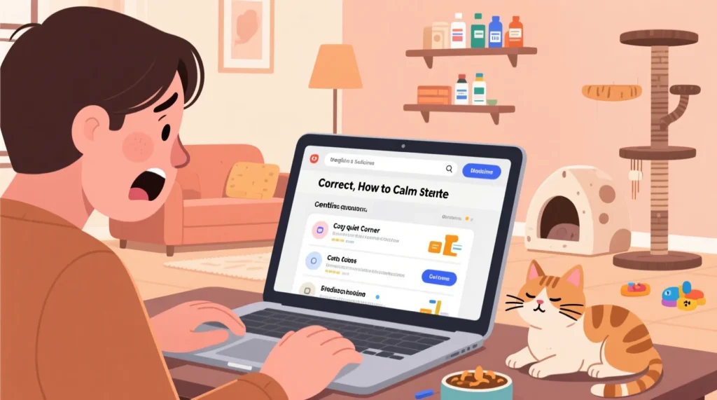 - Стресс у котов: как он проявляется и как помочь питомцу успокоиться - иллюстрация