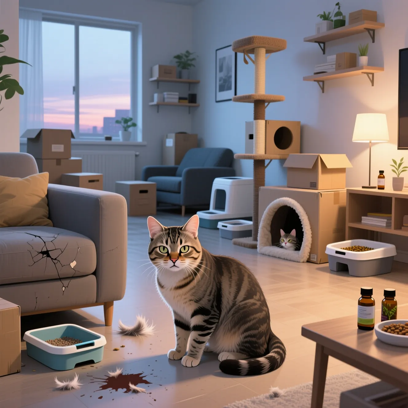 Стресс у котов: симптомы, причины и как помочь питомцу успокоиться