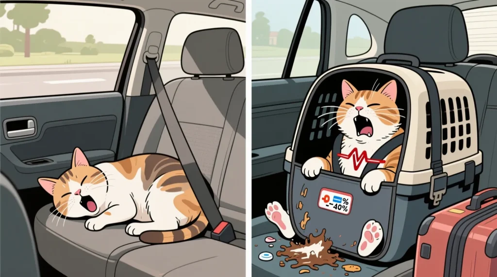 Подготовка кота к переезду или путешествию: переноска, успокоительные, адаптация - иллюстрация