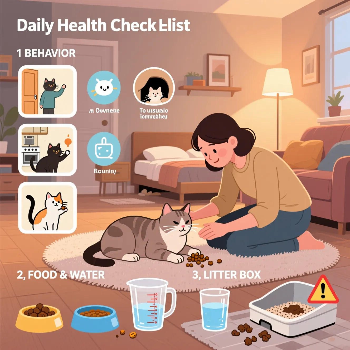 Ежедневный чек-лист здоровья кота: на что обращать внимание хозяину