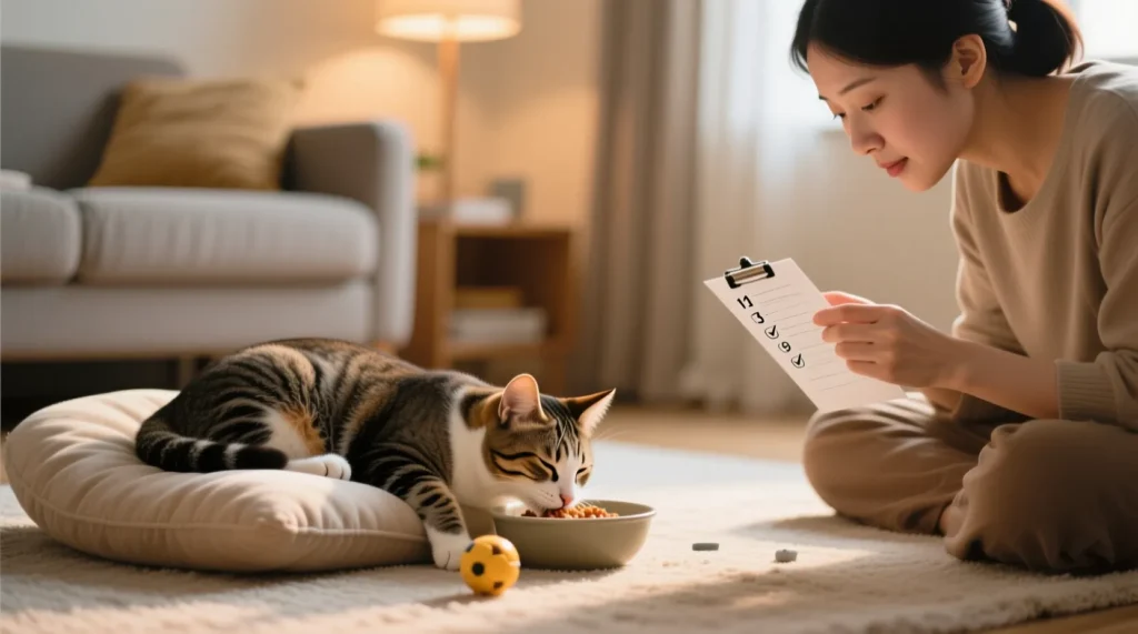 Ежедневный чек-лист здоровья кота: на что смотреть, не выходя из дома - иллюстрация