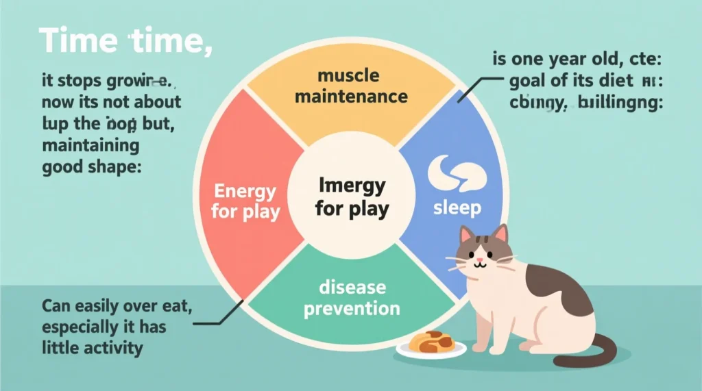 Правильный рацион для кота по возрастам: котёнок, взрослый, пожилой кот - иллюстрация