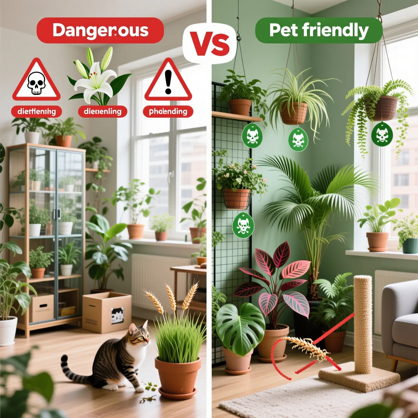 Безопасные и опасные для котов растения дома: что оставить, а что убрать навсегда