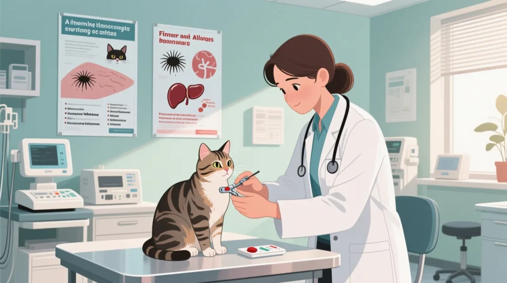 Аллергия у котов: симптомы, диагностика, чем можно помочь питомцу дома и у врача - иллюстрация