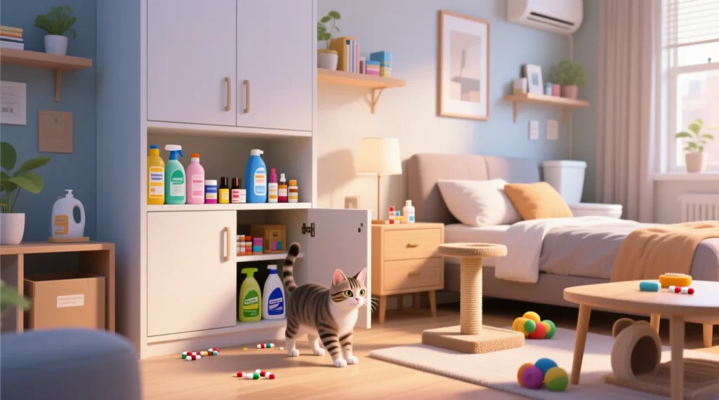 Безопасный дом для кота: какие предметы и растения могут быть ядовиты - иллюстрация