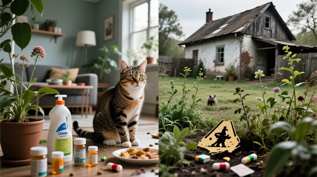 Безопасный дом для кота: какие предметы и растения могут быть ядовиты - иллюстрация